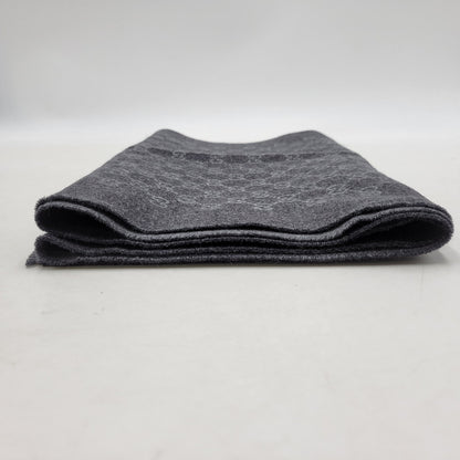 【中古品】【メンズ/レディース】 GUCCI グッチ WOOL STALL ウール ストール GG柄 小物 服飾雑貨 183-250815-ay-10-izu カラー：グレー 万代Net店