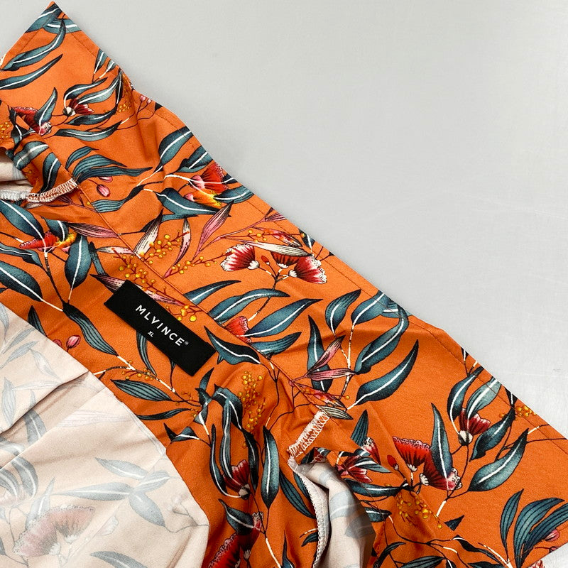 【中古品】【メンズ】 MLVINCE メルヴィンス ISLAND SS SHIRT アイランド ショートスリーブシャツ トップス 半袖 142-250821-ma-05-izu サイズ：XL カラー：ORANGE 万代Net店