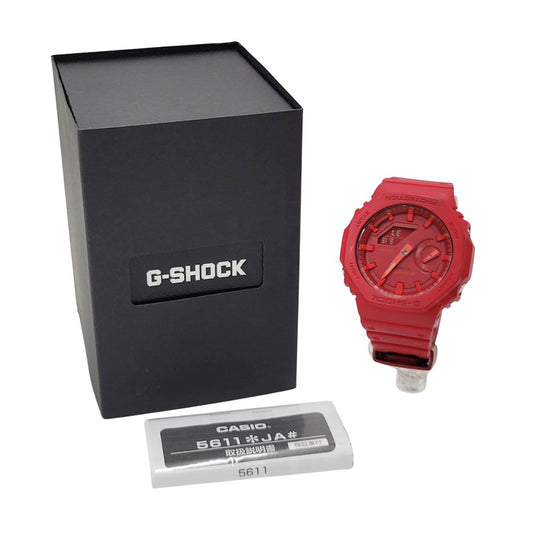 【中古品】【メンズ/レディース】 G-SHOCK ジーショック GA-2100 2100 SERIES アナログデジタルウォッチ 腕時計 時計 アナデジ 196-250818-rk-03-izu カラー：レッド 万代Net店