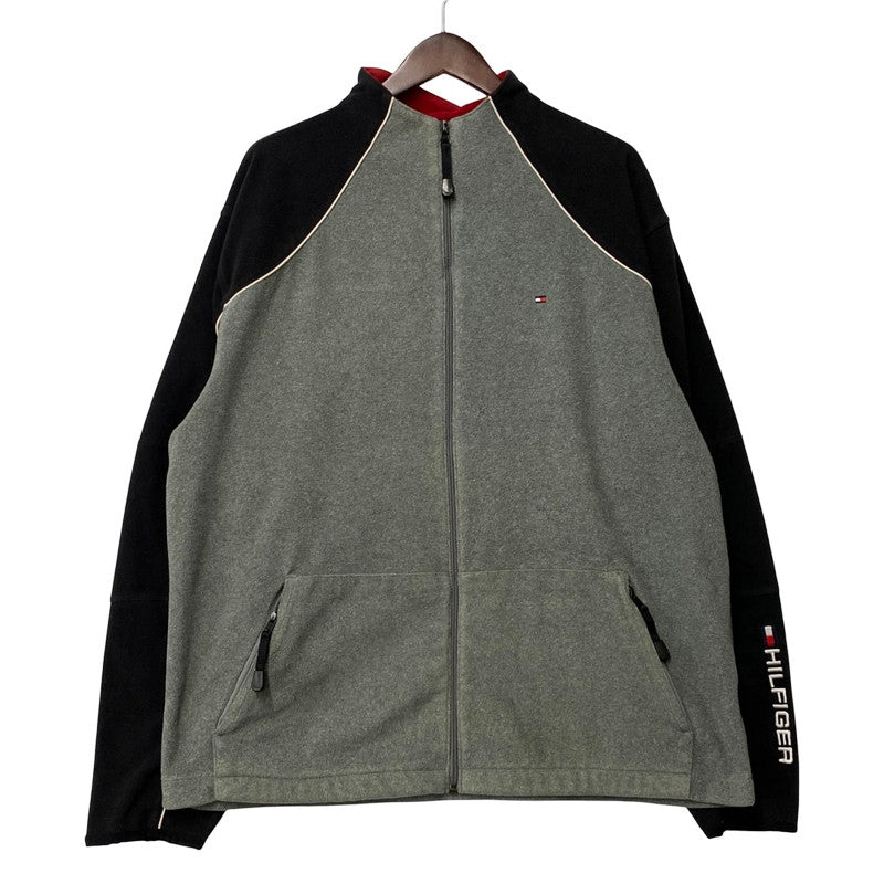 【中古品】【メンズ】 TOMMY HILFIGER トミーヒルフィガー 90S FLEECE JACKET 90年代 フリースジャケット アウター 長袖 146-250821-ma-09-izu サイズ：L カラー：グレー×ブラック 万代Net店