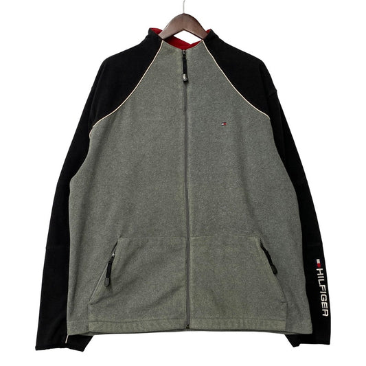 【中古品】【メンズ】 TOMMY HILFIGER トミーヒルフィガー 90S FLEECE JACKET 90年代 フリースジャケット アウター 長袖 146-250821-ma-09-izu サイズ：L カラー：グレー×ブラック 万代Net店