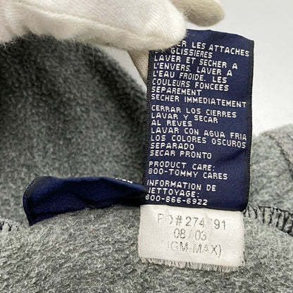 【中古品】【メンズ】 TOMMY HILFIGER トミーヒルフィガー 90S FLEECE JACKET 90年代 フリースジャケット アウター 長袖 146-250821-ma-09-izu サイズ：L カラー：グレー×ブラック 万代Net店