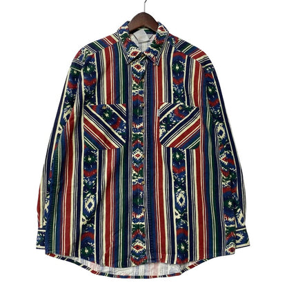【中古品】【メンズ】 Carhartt カーハート 三角タグ 80S NATIVE PATTERN LS STRIPE SHIRT 80年代 ネイティブパターン ロングスリーブストライプシャツ トップス 長袖 146-250821-ma-07-izu サイズ：不明 カラー：マルチ 万代Net店
