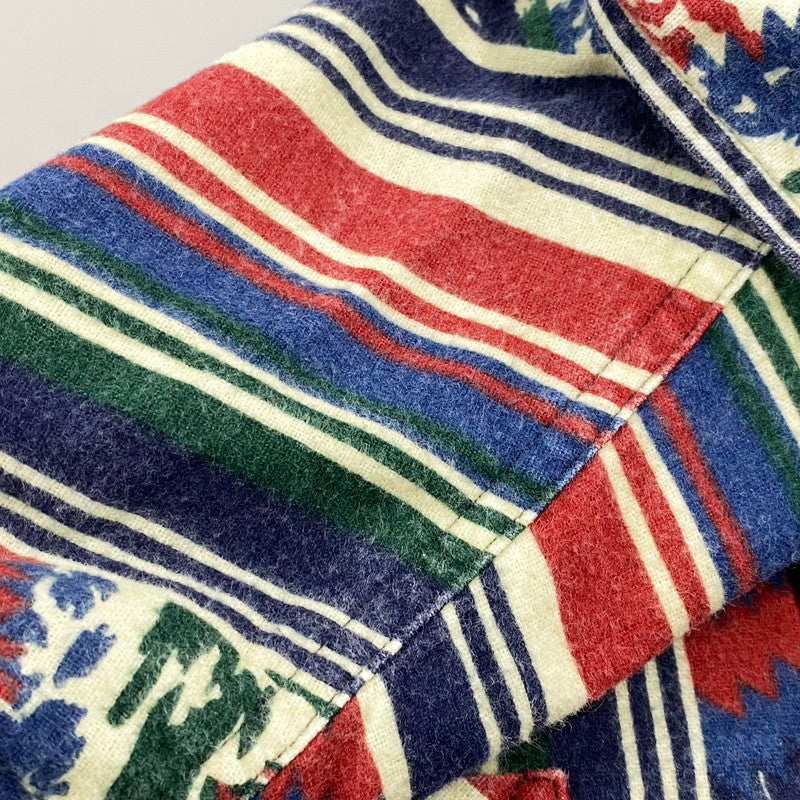 【中古品】【メンズ】 Carhartt カーハート 三角タグ 80S NATIVE PATTERN LS STRIPE SHIRT 80年代 ネイティブパターン ロングスリーブストライプシャツ トップス 長袖 146-250821-ma-07-izu サイズ：不明 カラー：マルチ 万代Net店