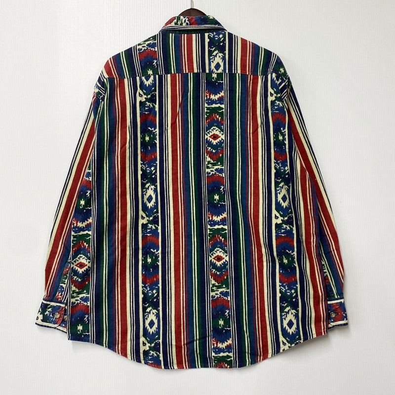 【中古品】【メンズ】 Carhartt カーハート 三角タグ 80S NATIVE PATTERN LS STRIPE SHIRT 80年代 ネイティブパターン ロングスリーブストライプシャツ トップス 長袖 146-250821-ma-07-izu サイズ：不明 カラー：マルチ 万代Net店