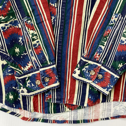 【中古品】【メンズ】 Carhartt カーハート 三角タグ 80S NATIVE PATTERN LS STRIPE SHIRT 80年代 ネイティブパターン ロングスリーブストライプシャツ トップス 長袖 146-250821-ma-07-izu サイズ：不明 カラー：マルチ 万代Net店