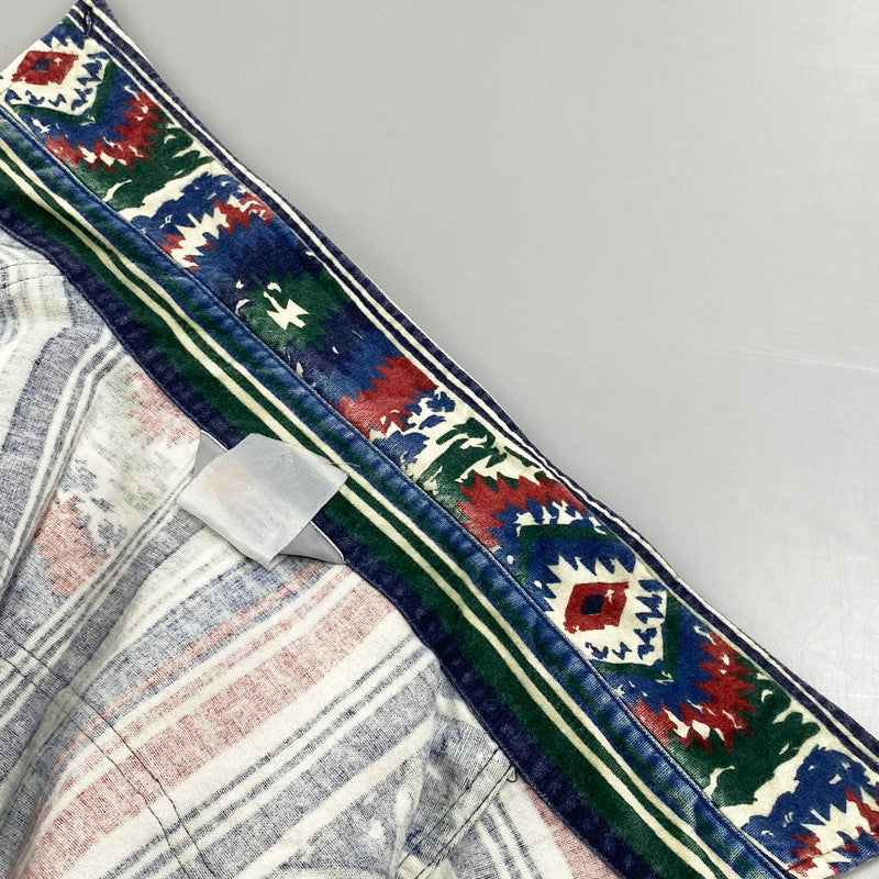 【中古品】【メンズ】 Carhartt カーハート 三角タグ 80S NATIVE PATTERN LS STRIPE SHIRT 80年代 ネイティブパターン ロングスリーブストライプシャツ トップス 長袖 146-250821-ma-07-izu サイズ：不明 カラー：マルチ 万代Net店