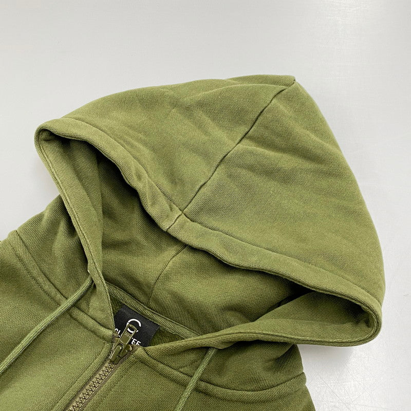 【中古品】【メンズ】 CLOTTEE BY CLOT クロッティーバイクロット CTZU20WT3005GRN ZIP UP HOODED SWEATSHIRT ジップアップフーデッドスウェットシャツ トップス パーカー 長袖 142-250821-ma-08-izu サイズ：M カラー：グリーン 万代Net店