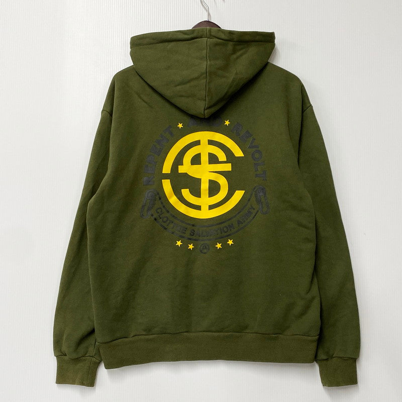 【中古品】【メンズ】 CLOTTEE BY CLOT クロッティーバイクロット CTZU20WT3005GRN ZIP UP HOODED SWEATSHIRT ジップアップフーデッドスウェットシャツ トップス パーカー 長袖 142-250821-ma-08-izu サイズ：M カラー：グリーン 万代Net店