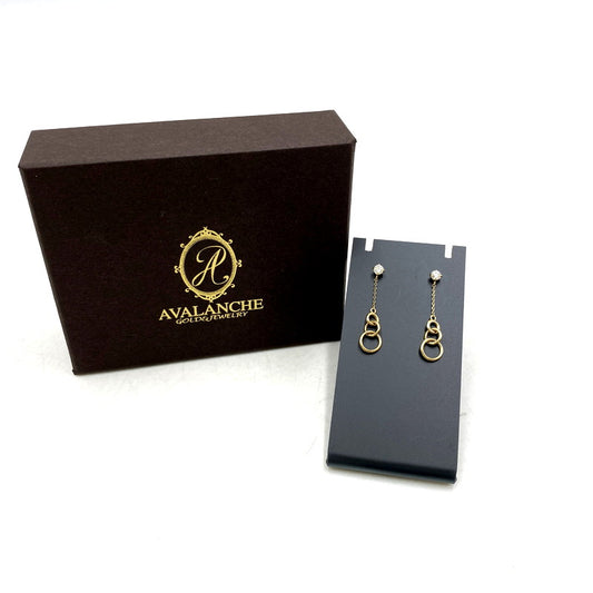 【中古品】【レディース】 AVALANCHE アヴァランチ ZIRCONIA YELLOW GOLD EARRINGS ジルコニア イエローゴールド ピアス アクセサリー 192-250816-as-12-izu カラー：ゴールド 万代Net店