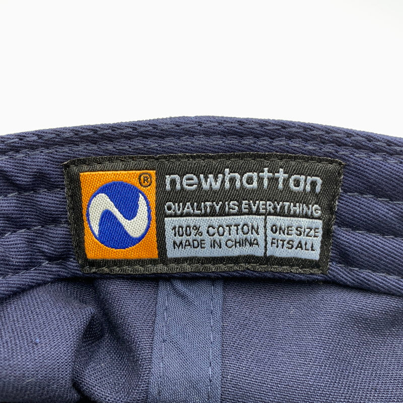 【中古品】【メンズ/レディース】 NEWHATTAN ニューハッタン 宇ち多゛ うちだ BB CAP ベースボール キャップ ロゴ 刺繍 帽子 服飾雑貨 185-250820-ay-08-izu サイズ：ONE SIZE カラー：ネイビー 万代Net店