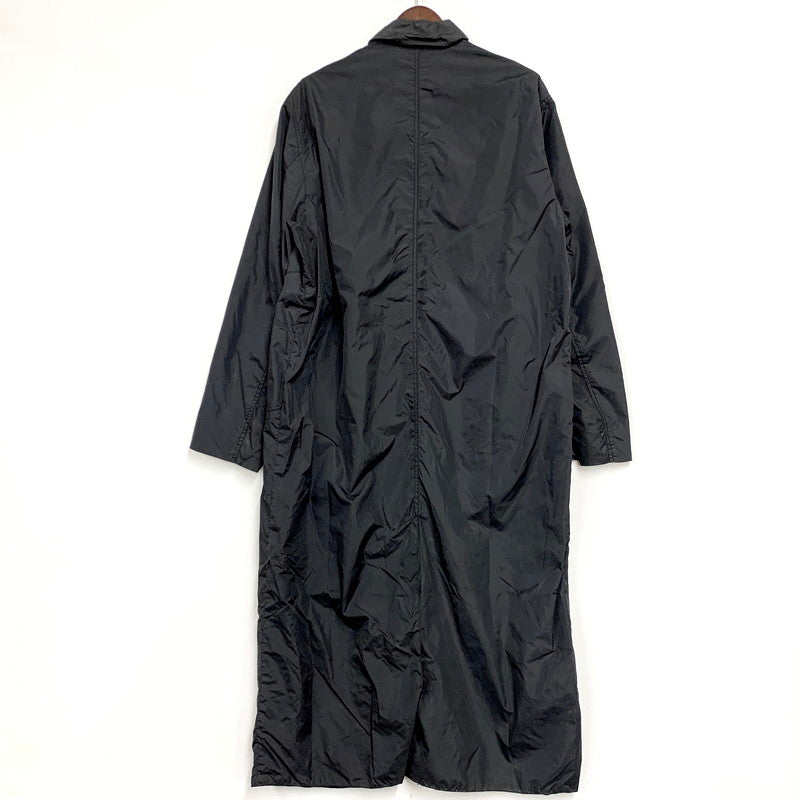 【中古品】【メンズ】 DONNAKARAN NEWYORK ダナキャラン ニューヨーク NYLON SOUTIEN COLLAR COAT ナイロン ステンカラーコート アウター 146-250823-ya-05-izu サイズ：S カラー：BLACK 万代Net店