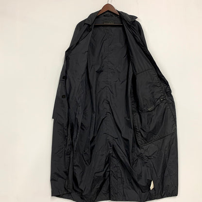 【中古品】【メンズ】 DONNAKARAN NEWYORK ダナキャラン ニューヨーク NYLON SOUTIEN COLLAR COAT ナイロン ステンカラーコート アウター 146-250823-ya-05-izu サイズ：S カラー：BLACK 万代Net店
