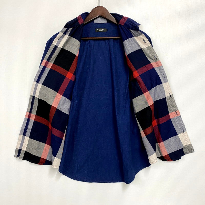 【中古品】【メンズ】 BLACK LABELCRESTBRIDGE ブラックレーベル・クレストブリッジ SS SHIRT 51M77-792-28 ショートスリーブ シャツ チェック 半袖 トップス 141-250821-as-31-izu サイズ：M カラー：マルチカラー 万代Net店