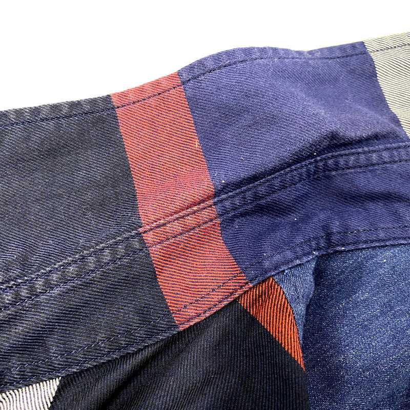 【中古品】【メンズ】 BLACK LABELCRESTBRIDGE ブラックレーベル・クレストブリッジ SS SHIRT 51M77-792-28 ショートスリーブ シャツ チェック 半袖 トップス 141-250821-as-31-izu サイズ：M カラー：マルチカラー 万代Net店