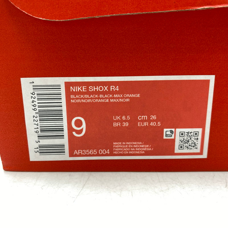 【中古品】【メンズ/レディース】 NIKE ナイキ SHOX R4 AR3565-004 ショックス R4 スニーカー シューズ 靴 160-250818-as-03-izu サイズ：26cm カラー：BLACK/BLACK-BLACK-MAX ORANGE 万代Net店