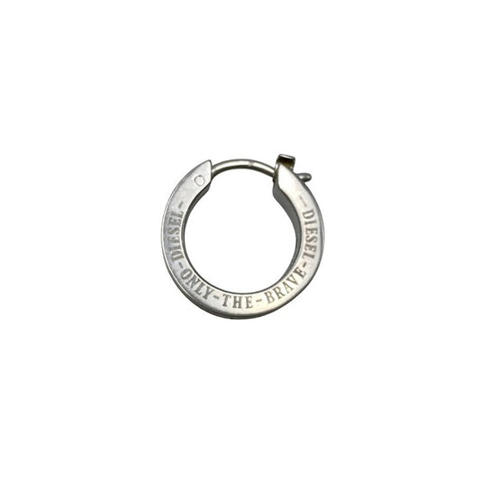 【中古品】【メンズ/レディース】 DIESEL ディーゼル CIRCLE RING サークル リング ピアス アクセサリー 192-250822-ay-20-izu カラー：シルバー 万代Net店