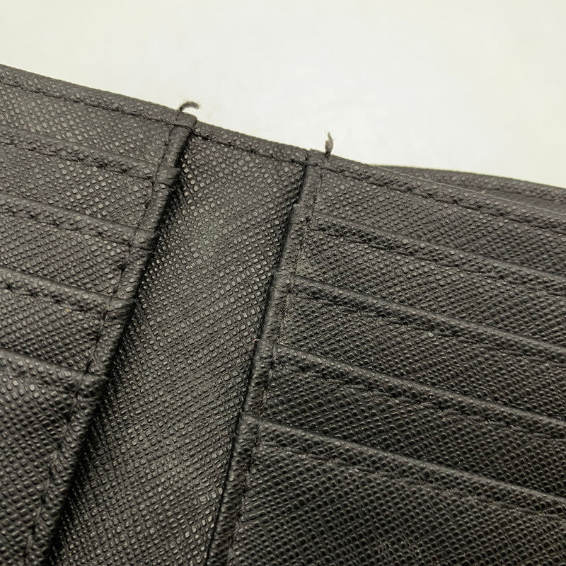 【中古品】【メンズ/レディース】 Emporio Armani エンポリオ・アルマーニ 二つ折り財布 サイフ ウォレット 201-250820-ay-12-izu カラー：ブラック 万代Net店