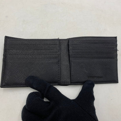 【中古品】【メンズ/レディース】 Emporio Armani エンポリオ・アルマーニ 二つ折り財布 サイフ ウォレット 201-250820-ay-12-izu カラー：ブラック 万代Net店