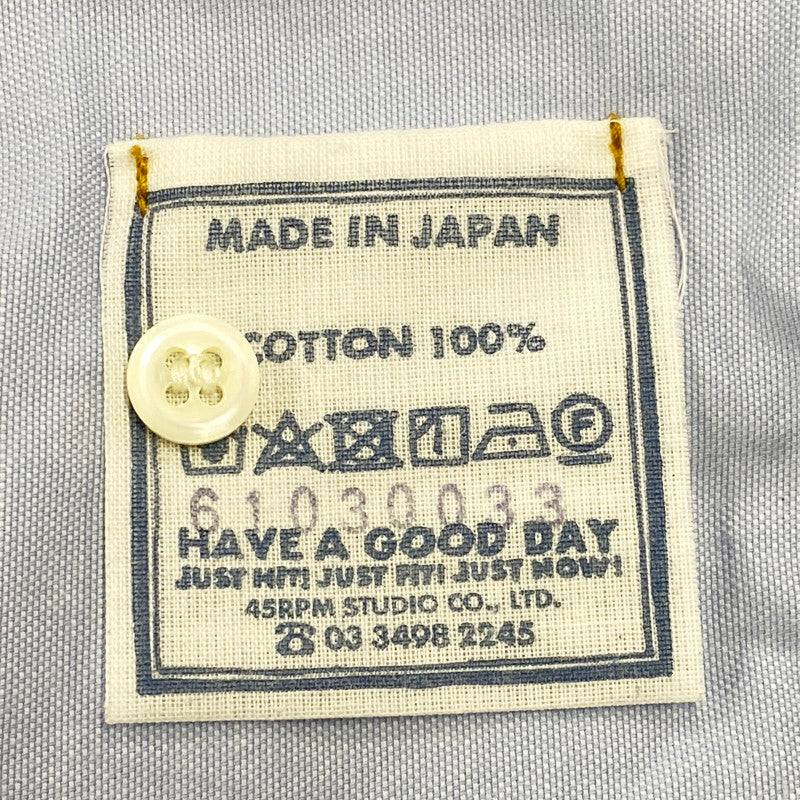 【中古品】【レディース】 45R フォーティファイブ・アール 61030033 504オックスのプティローファーシャツ 長袖 トップス 168-250821-as-22-izu サイズ：3 カラー：ブルー 万代Net店