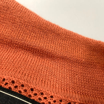 【中古品】【メンズ】 JACQUARD KNIT SHIRTS GSV-24-SS-16 ジャガード ニット シャツ 半袖 トップス 145-250823-as-05-izu サイズ：M カラー：オレンジ系 万代Net店