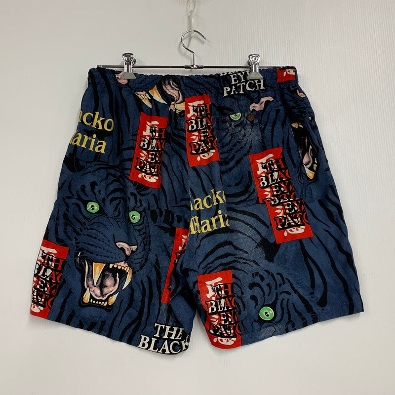 【現状渡し品】【メンズ】 WACKO MARIA ワコマリア × BLACKEYEPATCH ブラックアイパッチ × TIM LEHI ティム リーハイ HAWAIIAN SHORTS ハワイアン ショーツ ショート パンツ ズボン ボトムス 153-250820-ay-01-izu サイズ：XL カラー：ネイビー 万代Net店
