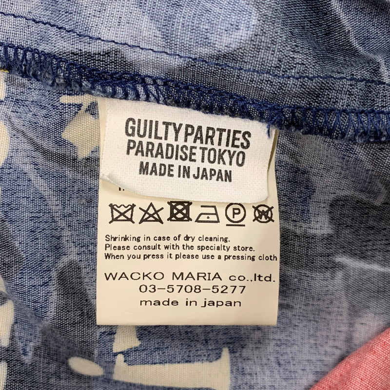 【現状渡し品】【メンズ】 WACKO MARIA ワコマリア × BLACKEYEPATCH ブラックアイパッチ × TIM LEHI ティム リーハイ HAWAIIAN SHORTS ハワイアン ショーツ ショート パンツ ズボン ボトムス 153-250820-ay-01-izu サイズ：XL カラー：ネイビー 万代Net店