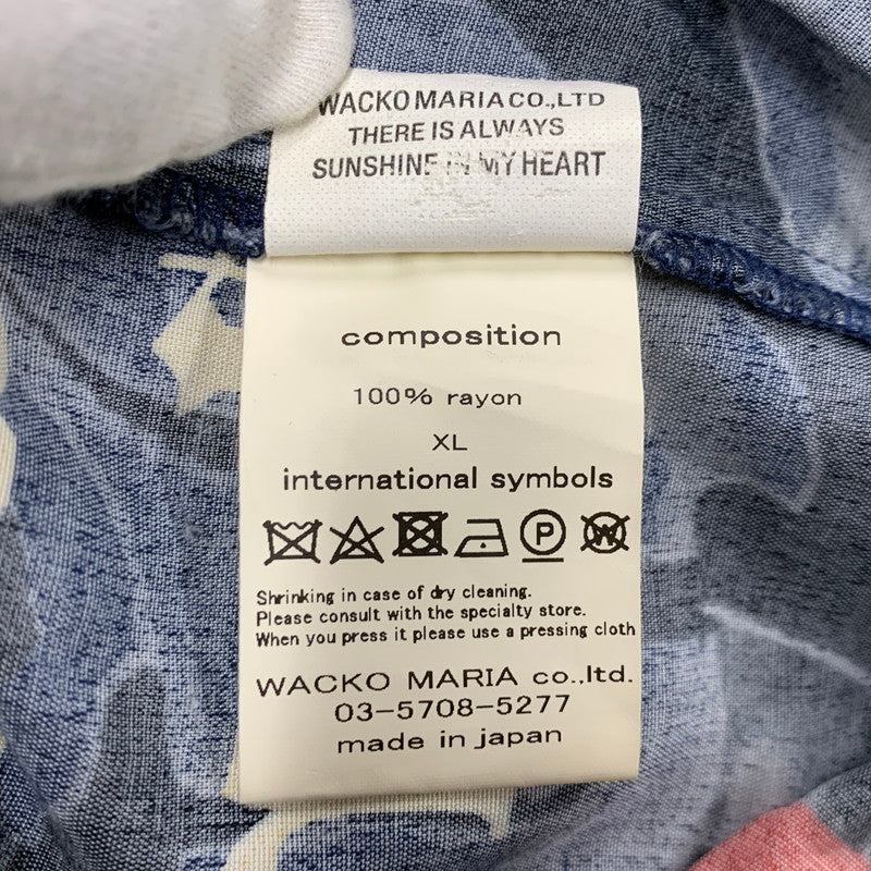 【現状渡し品】【メンズ】 WACKO MARIA ワコマリア × BLACKEYEPATCH ブラックアイパッチ × TIM LEHI ティム リーハイ HAWAIIAN SHORTS ハワイアン ショーツ ショート パンツ ズボン ボトムス 153-250820-ay-01-izu サイズ：XL カラー：ネイビー 万代Net店