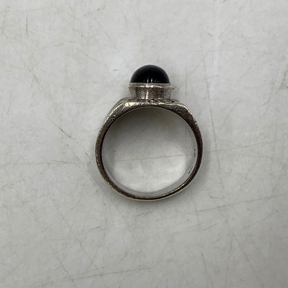 【中古品】【メンズ】 SAAD サード 925 BLACK STONE 唐草 太陽神 RING ブラックストーン リング 指輪 アクセサリー 小物 191-250828-ma-12-izu サイズ：17号 カラー：シルバー 万代Net店