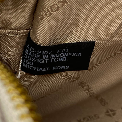 【中古品】【レディース】 Michael Kors マイケルコース 35S1GTTC9B JET SET LARGE LOGO CROSSBODY BAG ジェットセットラージロゴクロスボディバッグ 鞄 カバン ショルダーバッグ 188-250827-ma-20-izu カラー：ホワイト系×ブラウン 万代Net店