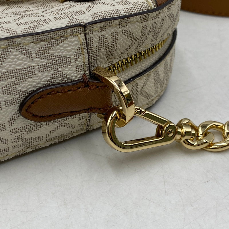 【中古品】【レディース】 Michael Kors マイケルコース 35S1GTTC9B JET SET LARGE LOGO CROSSBODY BAG ジェットセットラージロゴクロスボディバッグ 鞄 カバン ショルダーバッグ 188-250827-ma-20-izu カラー：ホワイト系×ブラウン 万代Net店
