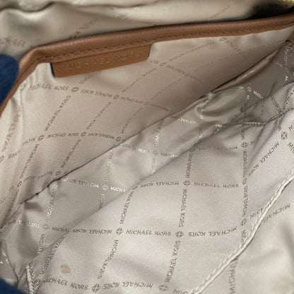 【中古品】【レディース】 Michael Kors マイケルコース 35S1GTTC9B JET SET LARGE LOGO CROSSBODY BAG ジェットセットラージロゴクロスボディバッグ 鞄 カバン ショルダーバッグ 188-250827-ma-20-izu カラー：ホワイト系×ブラウン 万代Net店