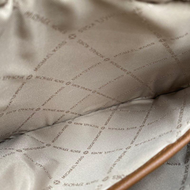 【中古品】【レディース】 Michael Kors マイケルコース 35S1GTTC9B JET SET LARGE LOGO CROSSBODY BAG ジェットセットラージロゴクロスボディバッグ 鞄 カバン ショルダーバッグ 188-250827-ma-20-izu カラー：ホワイト系×ブラウン 万代Net店