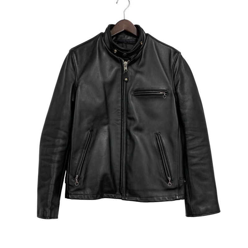 【中古品】【メンズ】 schott ショット 6061 COWHIDE SINGLE RIDERS JACKET シングル ライダース ジャケット USA製 アウター 145-250820-ay-03-izu サイズ：36 カラー：ブラック 万代Net店
