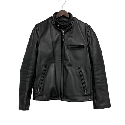 【中古品】【メンズ】 schott ショット 6061 COWHIDE SINGLE RIDERS JACKET シングル ライダース ジャケット USA製 アウター 145-250820-ay-03-izu サイズ：36 カラー：ブラック 万代Net店