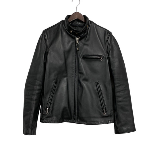 【中古品】【メンズ】 schott ショット 6061 COWHIDE SINGLE RIDERS JACKET シングル ライダース ジャケット USA製 アウター 145-250820-ay-03-izu サイズ：36 カラー：ブラック 万代Net店