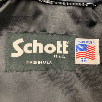 【中古品】【メンズ】 schott ショット 6061 COWHIDE SINGLE RIDERS JACKET シングル ライダース ジャケット USA製 アウター 145-250820-ay-03-izu サイズ：36 カラー：ブラック 万代Net店