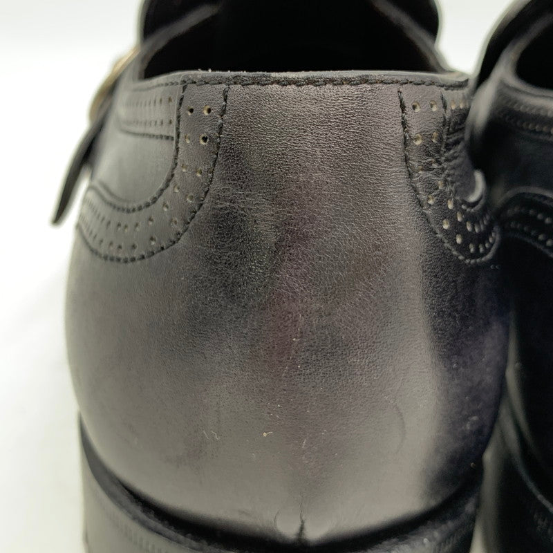 【中古品】【メンズ】 Berluti ベルルッティ 3228 ウイングチップ シングルモンシューズ 靴 183-250820-ay-04-izu サイズ：8.5 カラー：ブラック 万代Net店