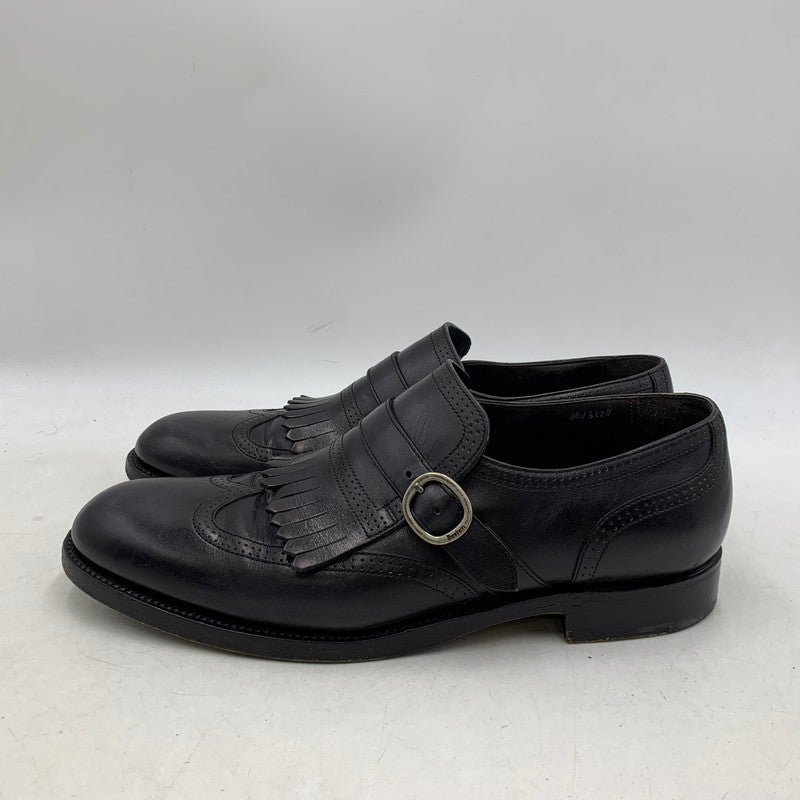 【中古品】【メンズ】 Berluti ベルルッティ 3228 ウイングチップ シングルモンシューズ 靴 183-250820-ay-04-izu サイズ：8.5 カラー：ブラック 万代Net店