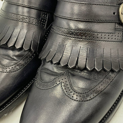 【中古品】【メンズ】 Berluti ベルルッティ 3228 ウイングチップ シングルモンシューズ 靴 183-250820-ay-04-izu サイズ：8.5 カラー：ブラック 万代Net店