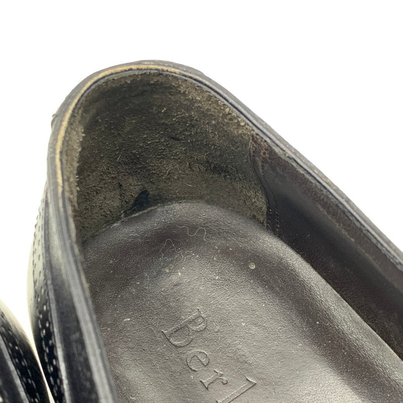 【中古品】【メンズ】 Berluti ベルルッティ 3228 ウイングチップ シングルモンシューズ 靴 183-250820-ay-04-izu サイズ：8.5 カラー：ブラック 万代Net店