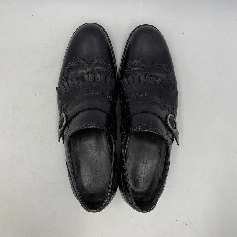 【中古品】【メンズ】 Berluti ベルルッティ 3228 ウイングチップ シングルモンシューズ 靴 183-250820-ay-04-izu サイズ：8.5 カラー：ブラック 万代Net店