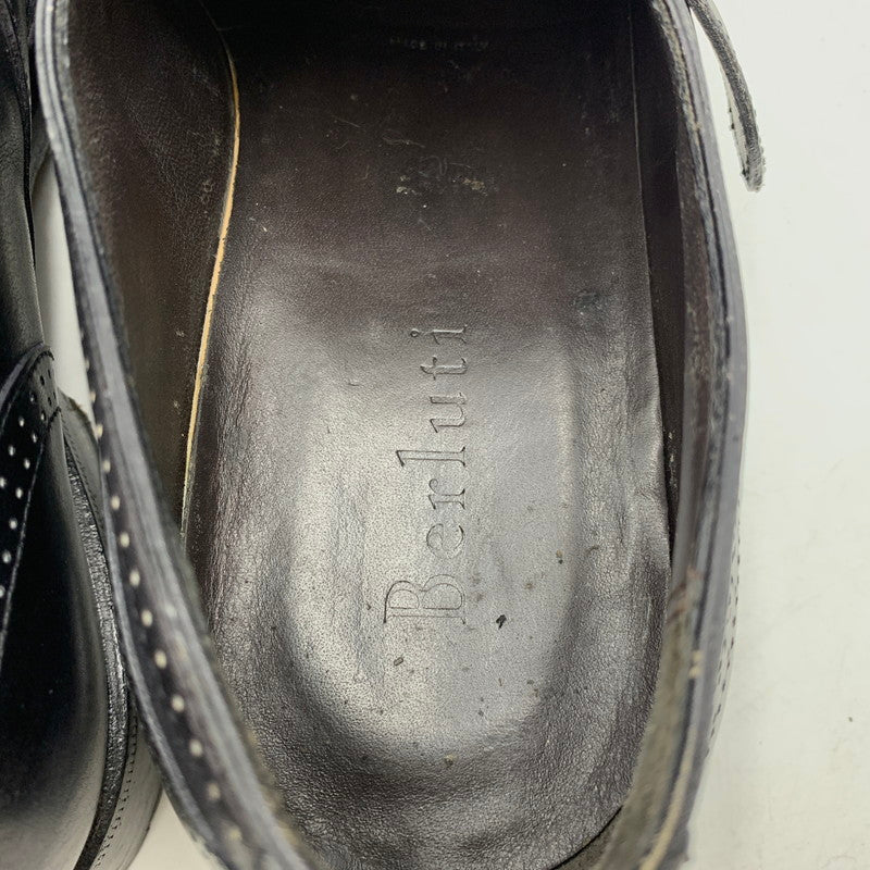 【中古品】【メンズ】 Berluti ベルルッティ 3228 ウイングチップ シングルモンシューズ 靴 183-250820-ay-04-izu サイズ：8.5 カラー：ブラック 万代Net店
