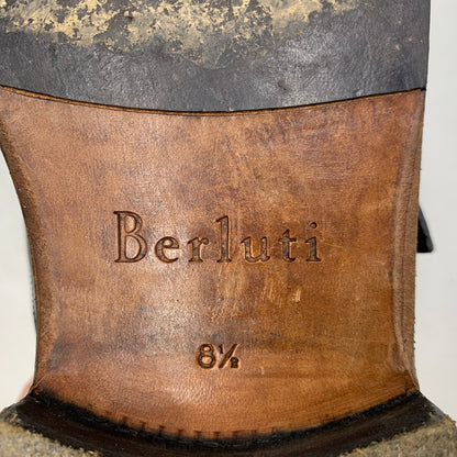 【中古品】【メンズ】 Berluti ベルルッティ 3228 ウイングチップ シングルモンシューズ 靴 183-250820-ay-04-izu サイズ：8.5 カラー：ブラック 万代Net店