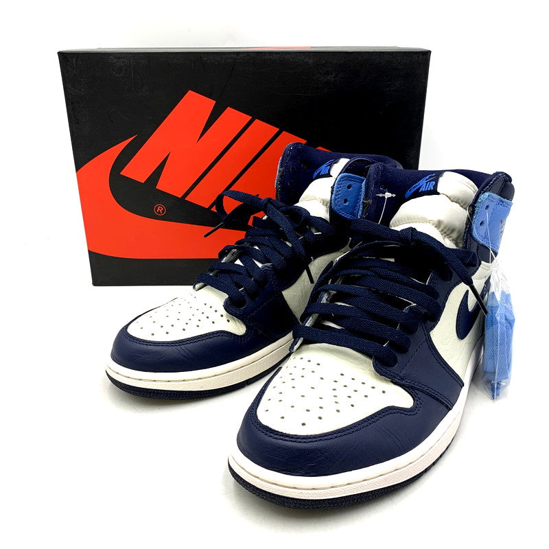 【中古品】【メンズ】 NIKE ナイキ AIR JORDAN 1 RETRO HIGH OG 555088-140 エアジョーダン 1 レトロ ハイ OG スニーカー シューズ 靴 160-250821-as-14-izu サイズ：27.5cm カラー：SAIL/OBSIDIAN-UNIVERSITY BLUE 万代Net店