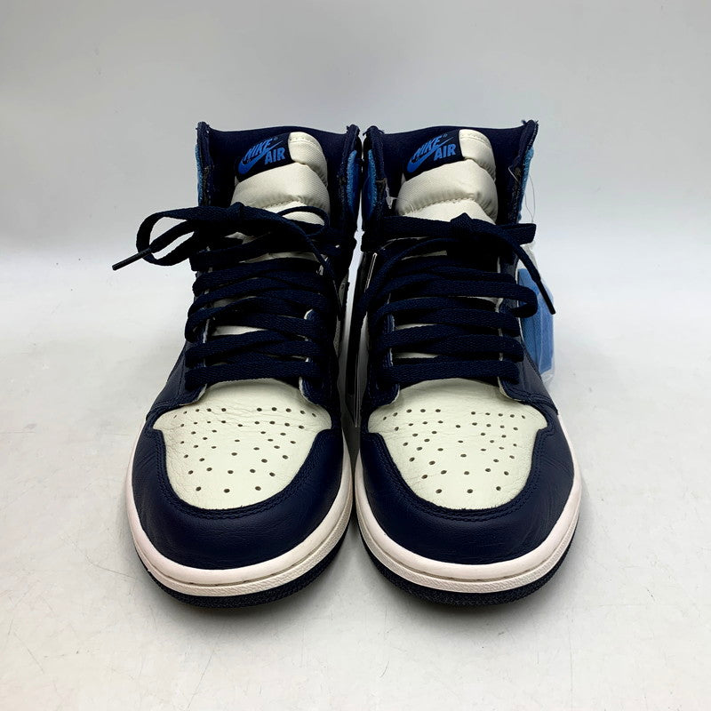 【中古品】【メンズ】 NIKE ナイキ AIR JORDAN 1 RETRO HIGH OG 555088-140 エアジョーダン 1 レトロ ハイ OG スニーカー シューズ 靴 160-250821-as-14-izu サイズ：27.5cm カラー：SAIL/OBSIDIAN-UNIVERSITY BLUE 万代Net店