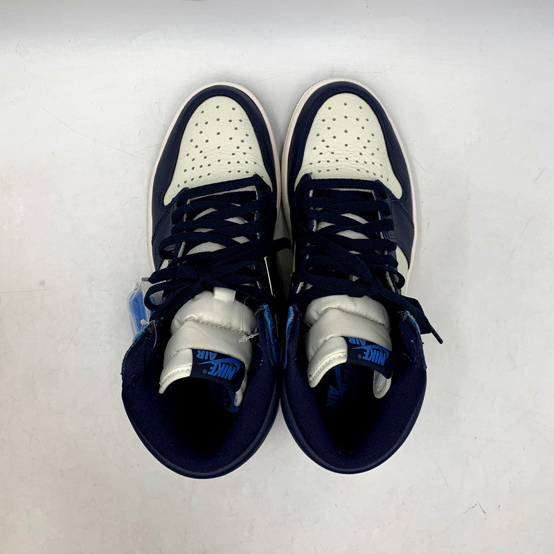 【中古品】【メンズ】 NIKE ナイキ AIR JORDAN 1 RETRO HIGH OG 555088-140 エアジョーダン 1 レトロ ハイ OG スニーカー シューズ 靴 160-250821-as-14-izu サイズ：27.5cm カラー：SAIL/OBSIDIAN-UNIVERSITY BLUE 万代Net店