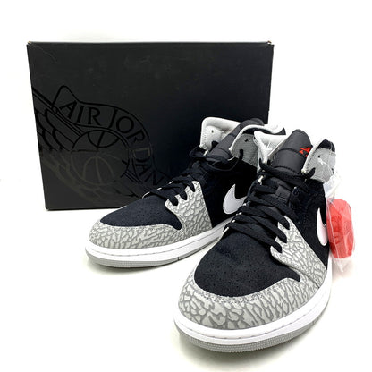 【中古美品】【メンズ】 NIKE ナイキ AIR JORDAN 1 MID SE DM1200-016 エア ジョーダン 1 ミッド SE スニーカー シューズ 靴 160-250821-as-12-izu サイズ：29cm カラー：BLACK/UNIVERSITY RED-WHITE 万代Net店