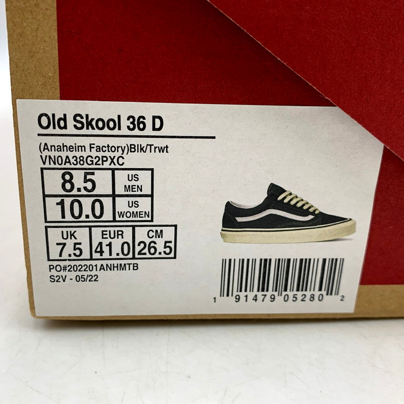 【中古美品】【メンズ】 VANS バンズ OLD SKOOL 36 DX オールドスクール 36 DX スニーカー シューズ 靴 162-250821-as-16-izu サイズ：26.5cm カラー：(ANAHEIM FACTORY)BLK/TRWT 万代Net店