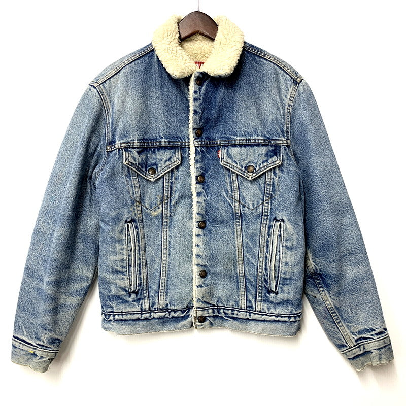 【中古品】【メンズ】 Levi's リーバイス DENIM BOA JACKET 70608-0216 デニム ボア ジャケット USA製 アウター 146-250821-as-09-izu サイズ：36R カラー：ライトインディゴ 万代Net店